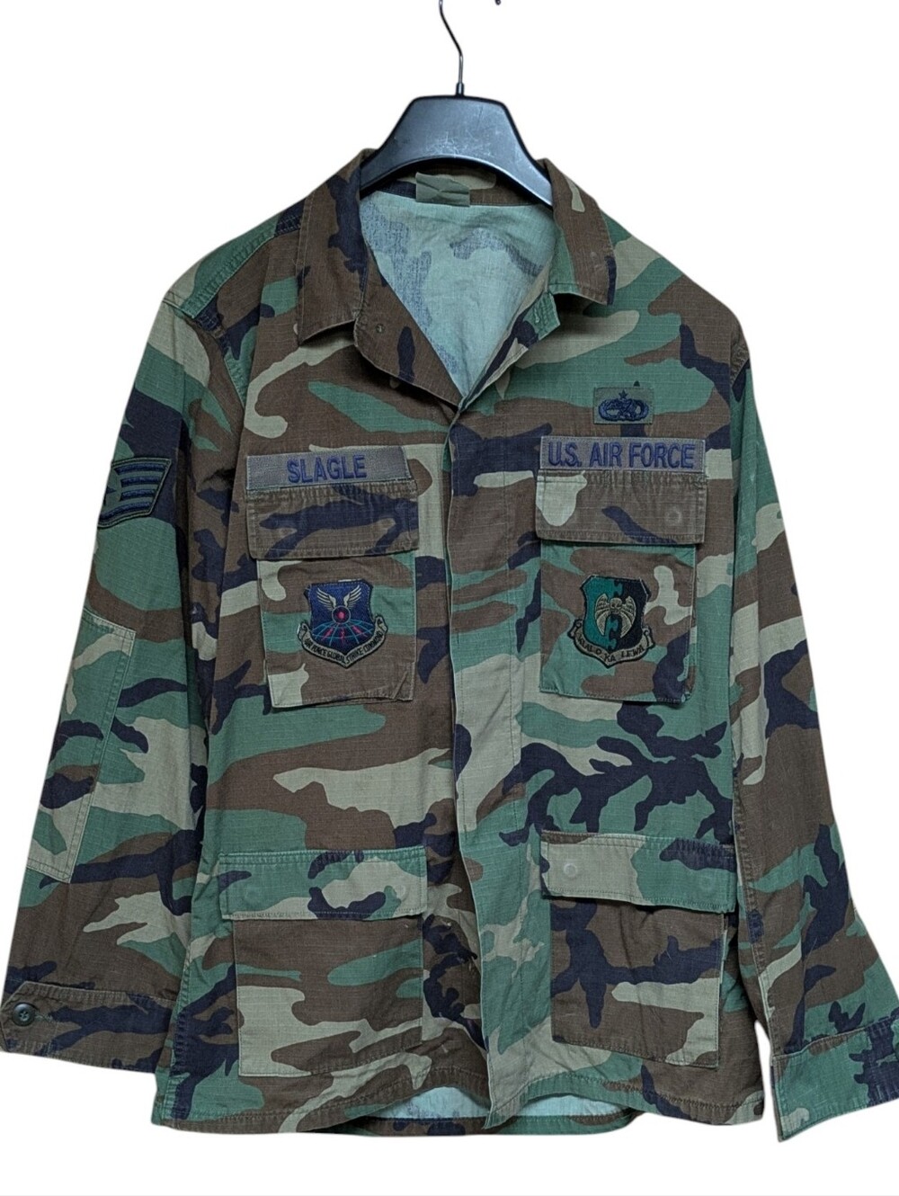 U.S. Air Force Woodland Camouflage Combat Jacket Size Medium Long